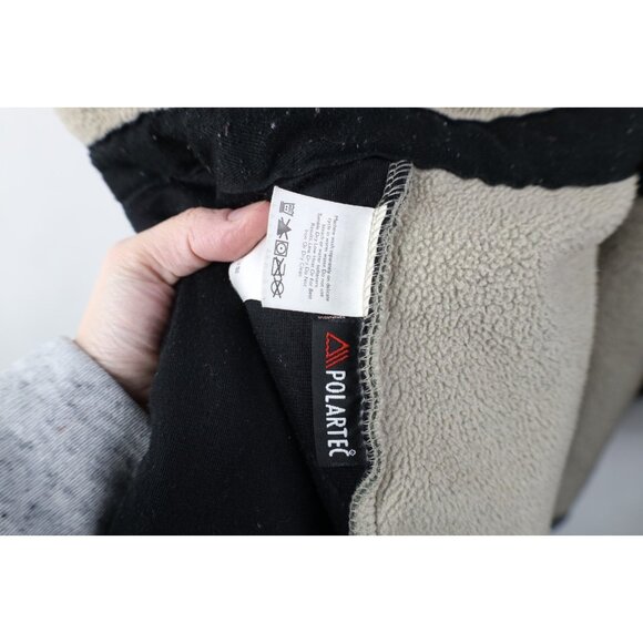 Vtg 90s Eddie Bauer Mens 2XL XXL Faded Fleece Full Zip Jacket Green Polyester - Picture 9 of 14